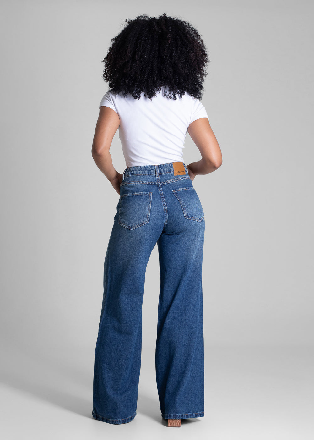 Calça Jeans Sawary Wide Leg - 283050 AZUL
