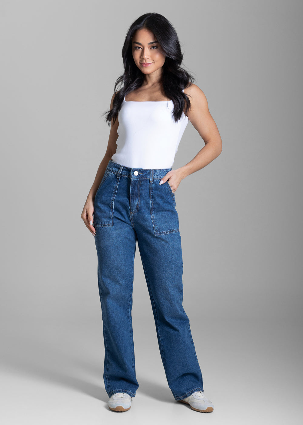Calça Jeans Sawary Reta Petit - 283052 AZUL