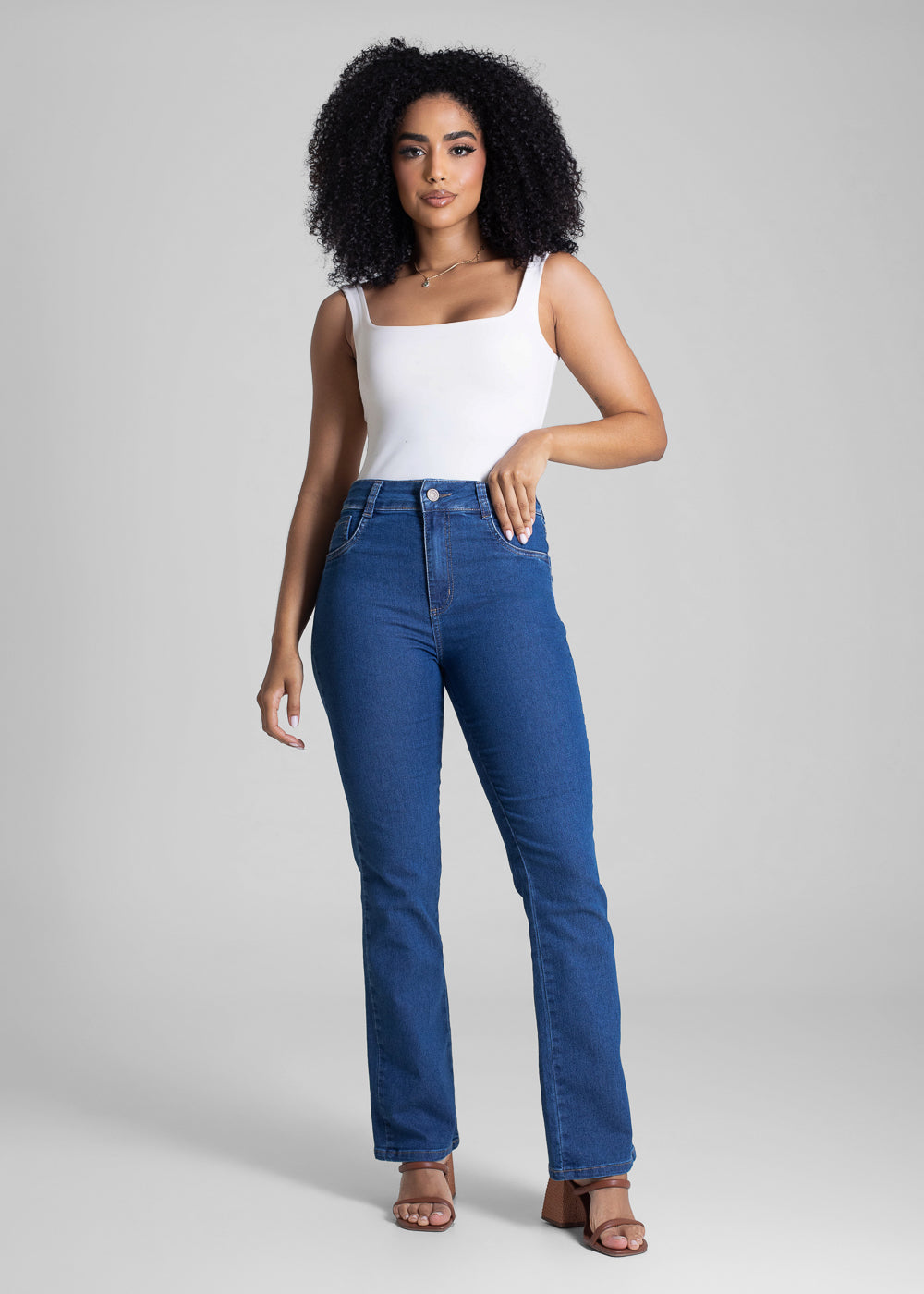 Calça Jeans Sawary Reta - 283055 AZUL