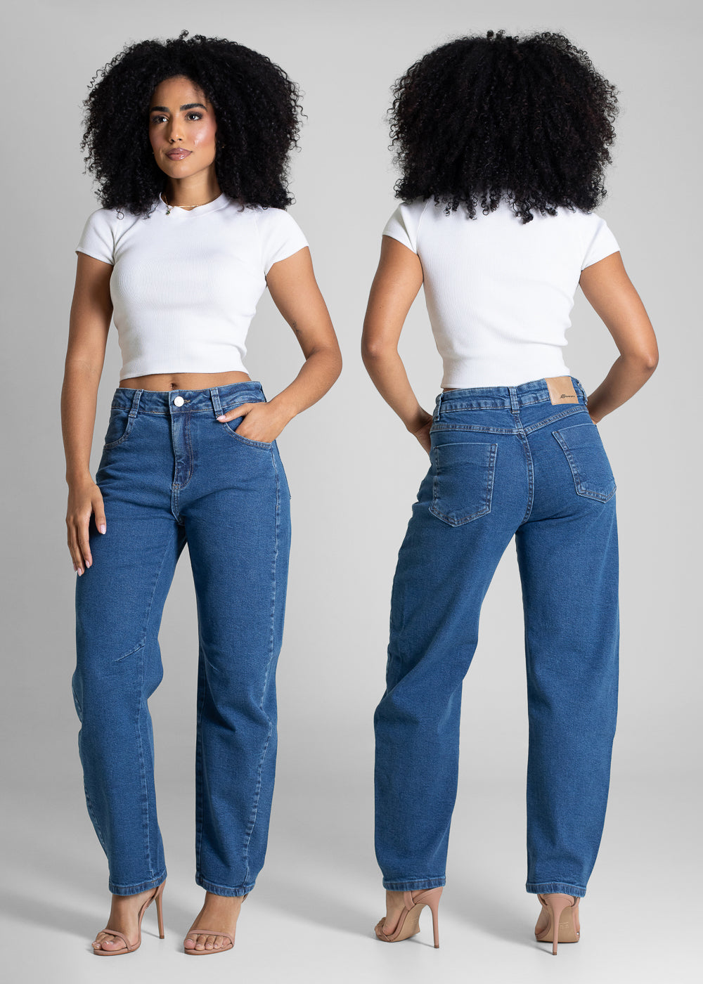 Calça Jeans Sawary Barrel - 283060 AZUL