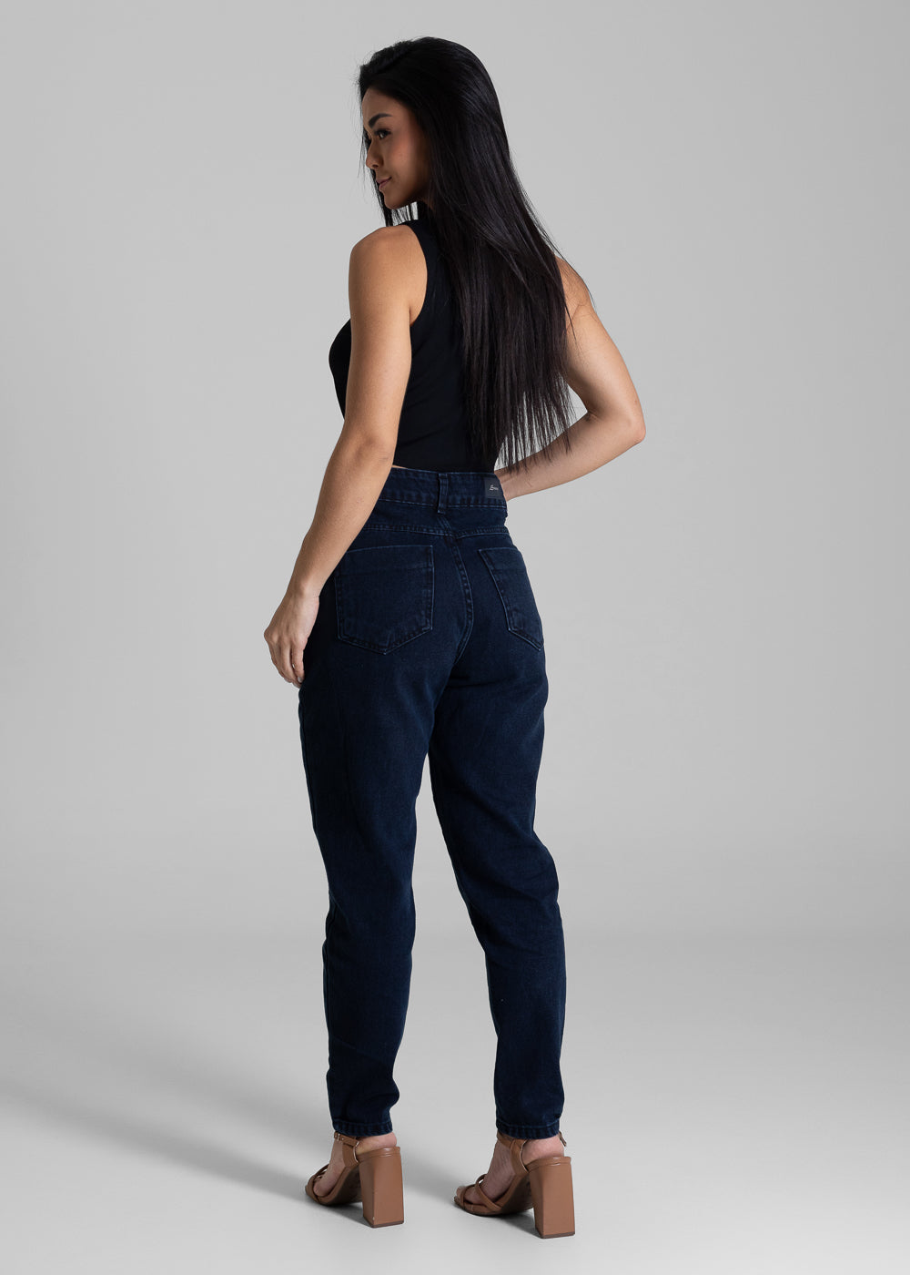 Calça Jeans Sawary Mom - 283061 PRETO