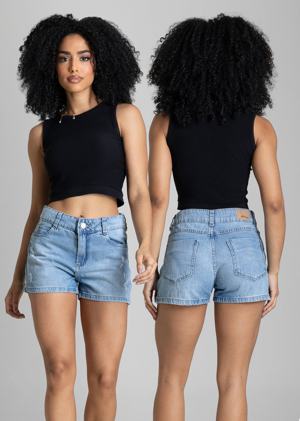 Shorts Jeans Destroyed Sawary - 283062 AZUL
