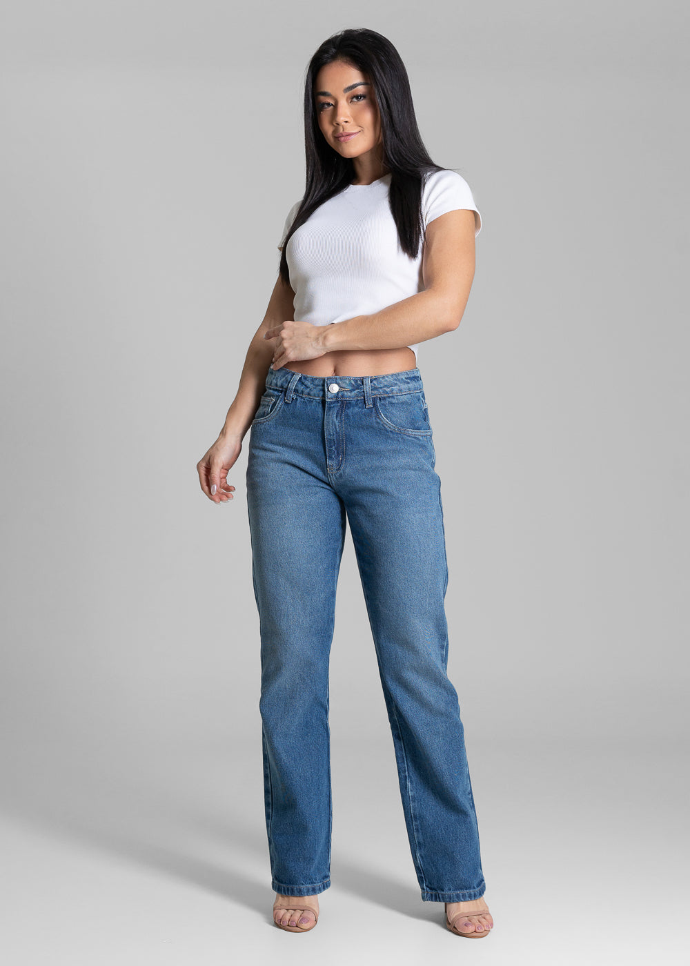 Calça Jeans Sawary Reta -283067 AZUL