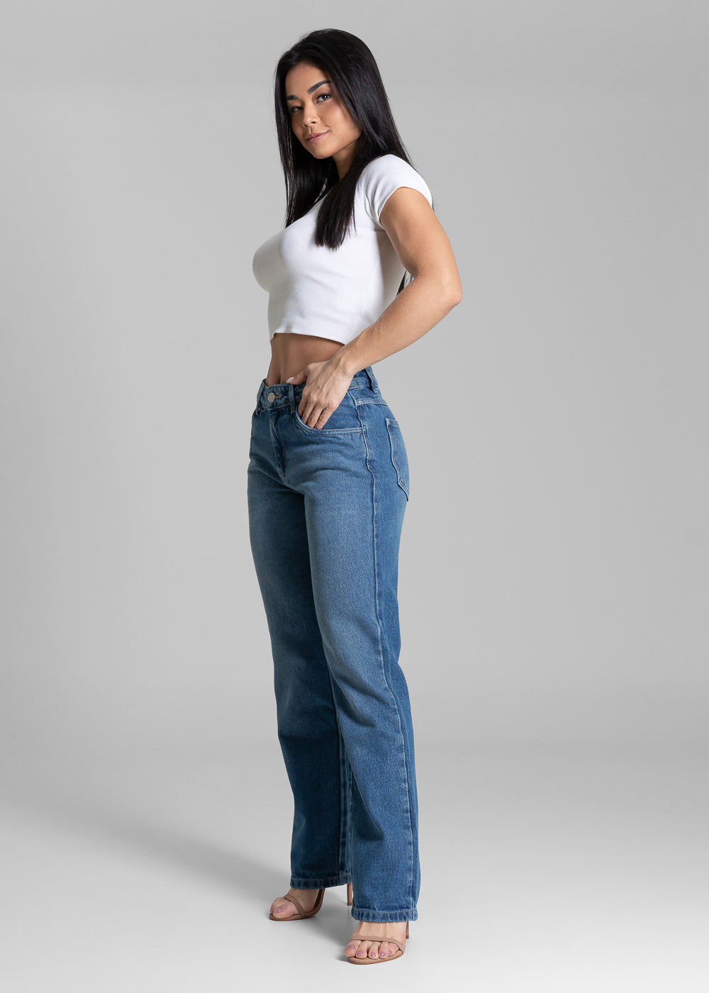 Calça Jeans Sawary Reta -283067 AZUL