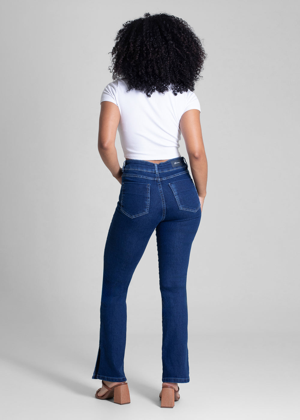 Calça Jeans Sawary Reta Fenda - 283106 AZUL