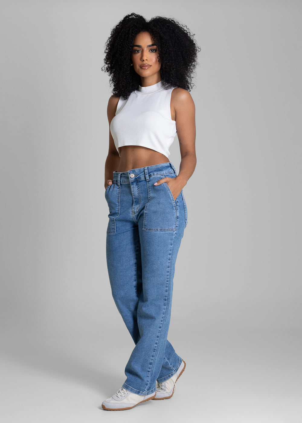 Calça Jeans Sawary Reta Petit - 283123 AZUL