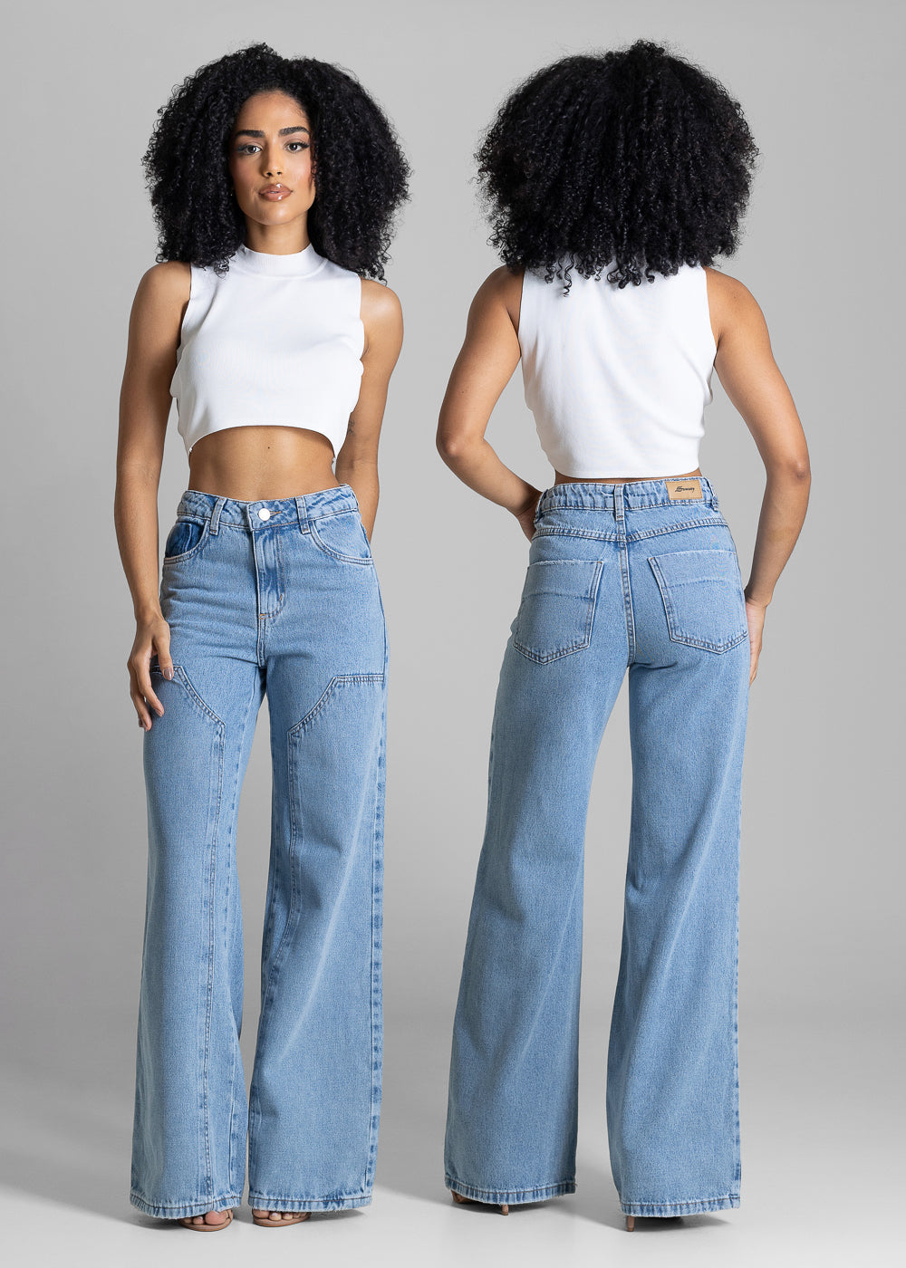 Calça Jeans Sawary Wide Leg - 283131 AZUL