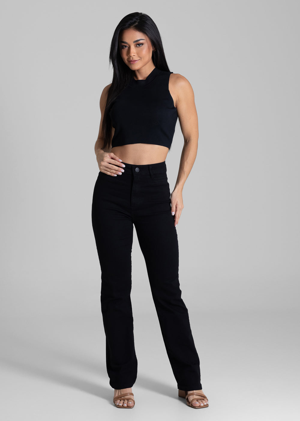 Calça Sarja Sawary Reta - 283139 PRETO