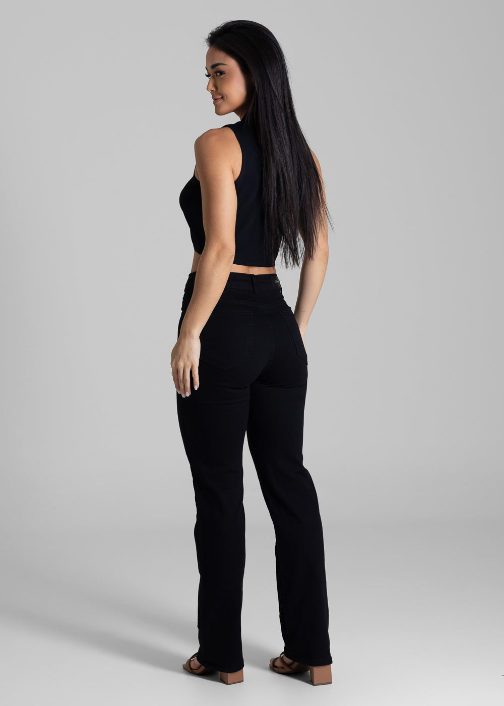 Calça Sarja Sawary Reta - 283139 PRETO