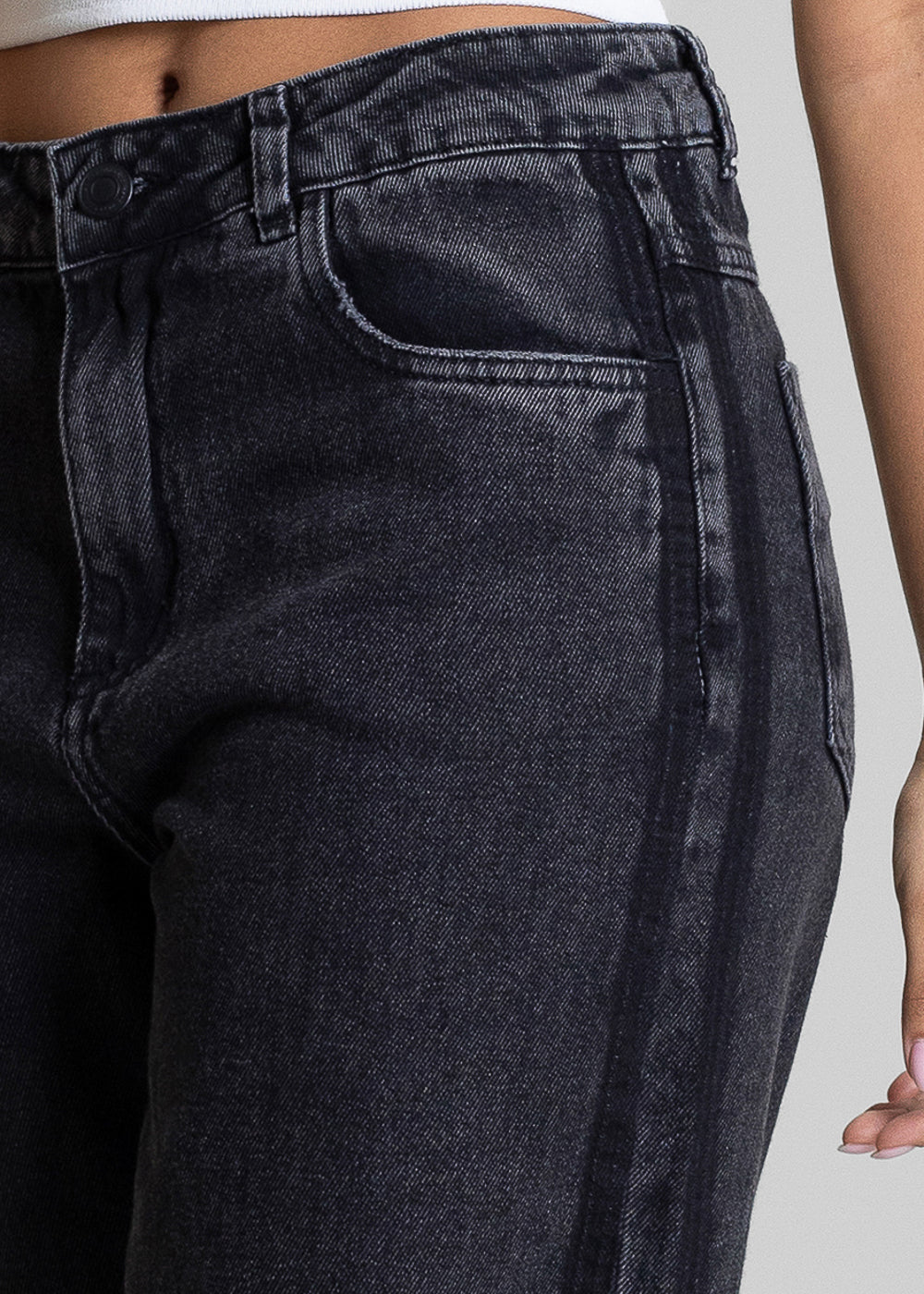 Calça Jeans Sawary Wide Leg - 283147 PRETO