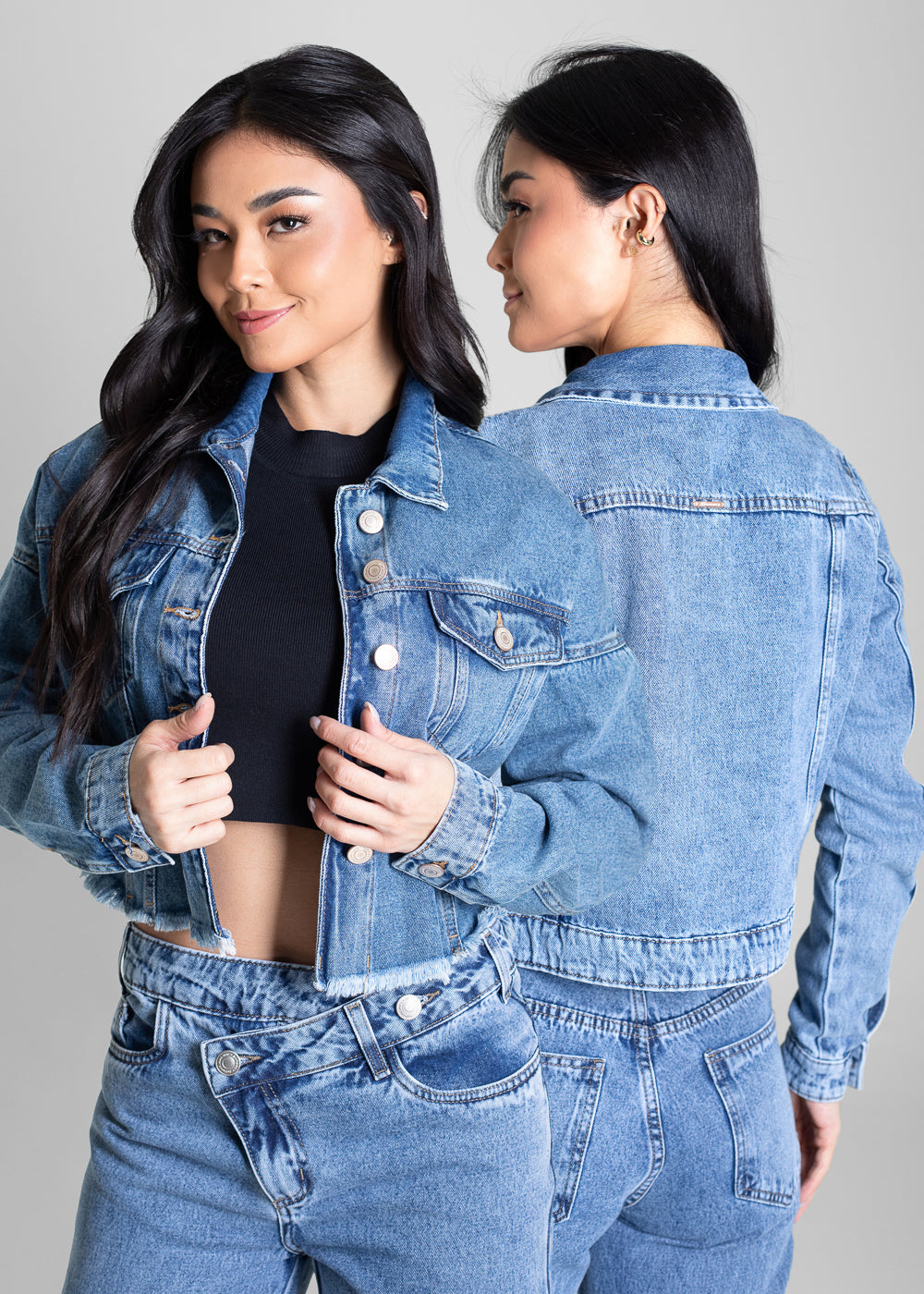 Jaqueta Jeans Sawary - 283251 AZUL