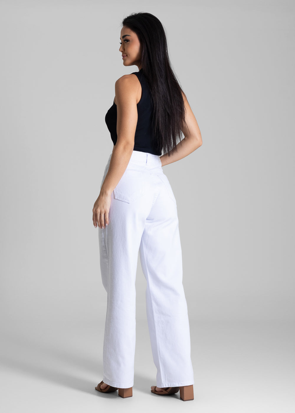 Calça Sarja Sawary Wide Leg Petit - 283151 BRANCO