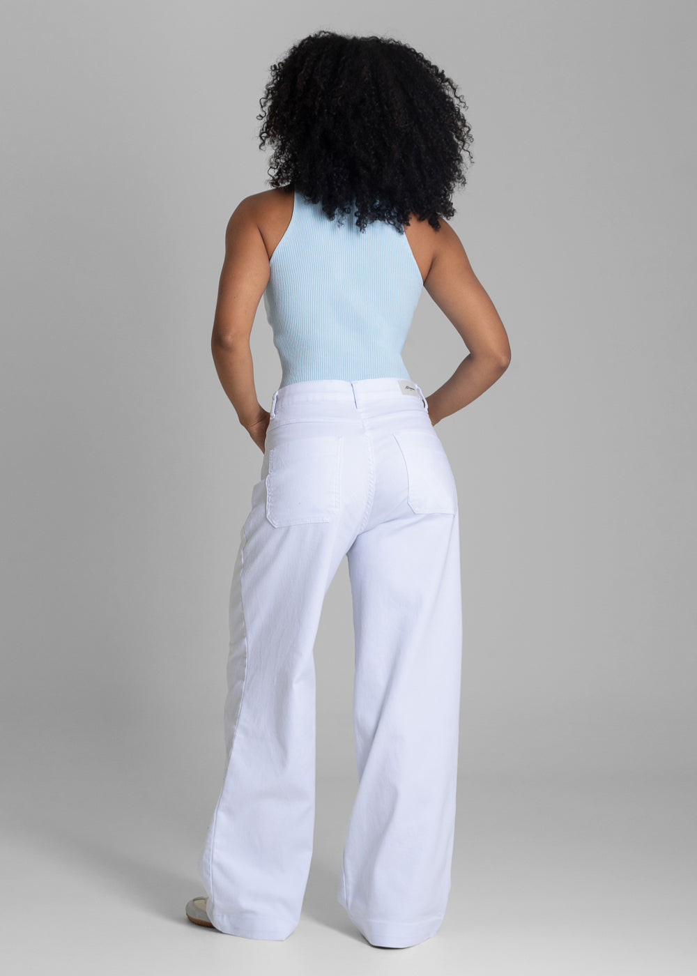 Calça Sarja Sawary Wide Leg Petit - 283155 BRANCO