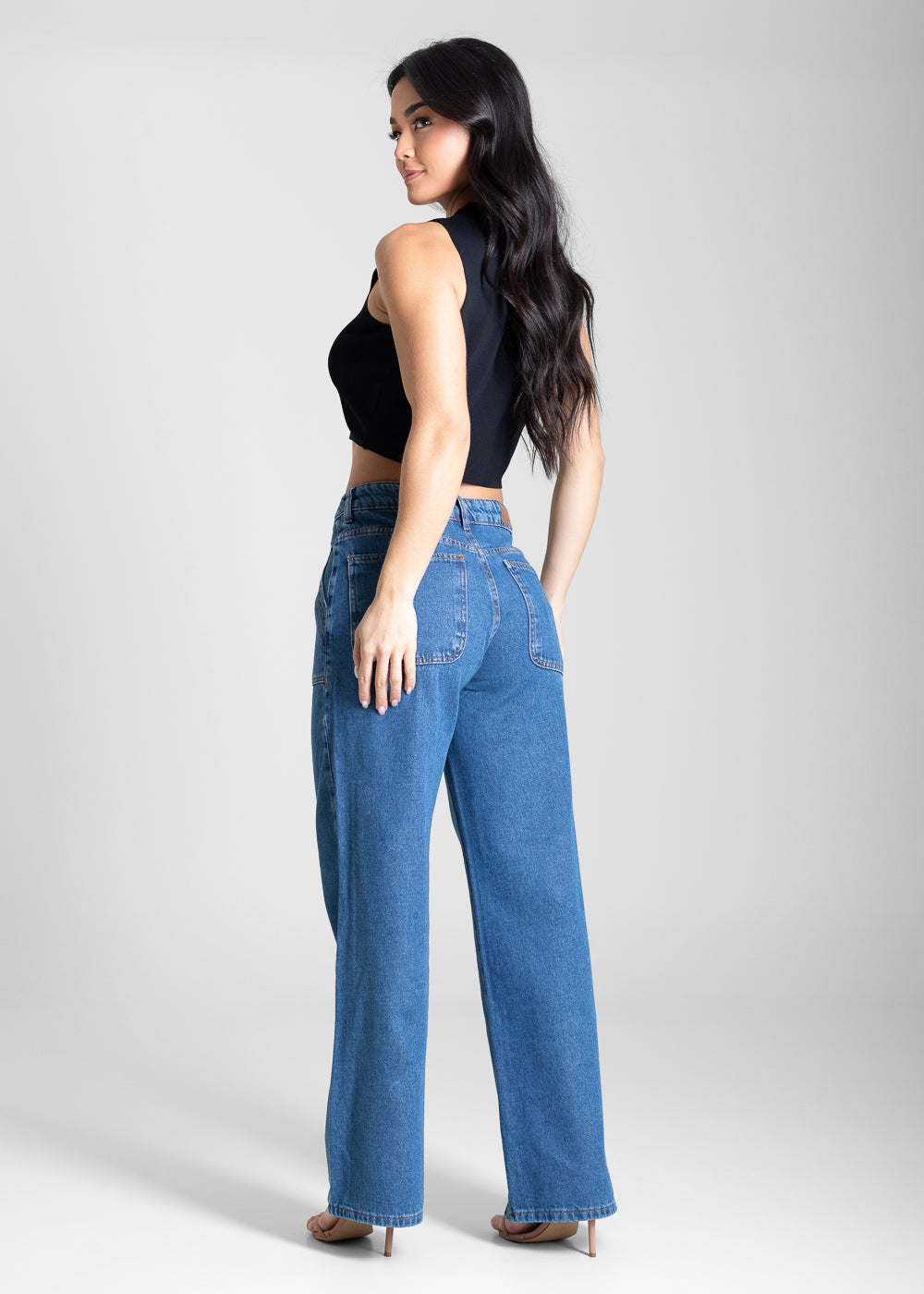 Calça Jeans Sawary Wide Leg - 283181 AZUL