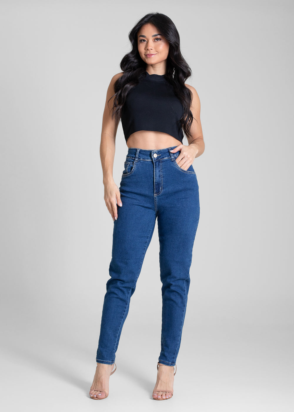 Calça Jeans Sawary Mom - 283189 AZUL