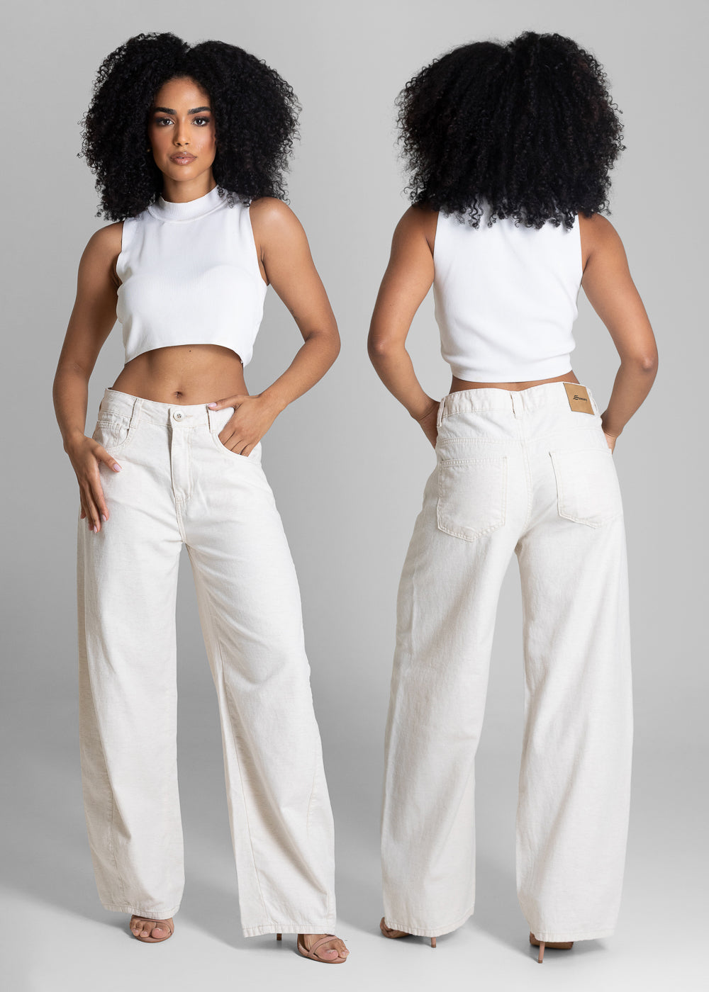 Calça Linho Sawary Balloon - 283199 OFF WHITE