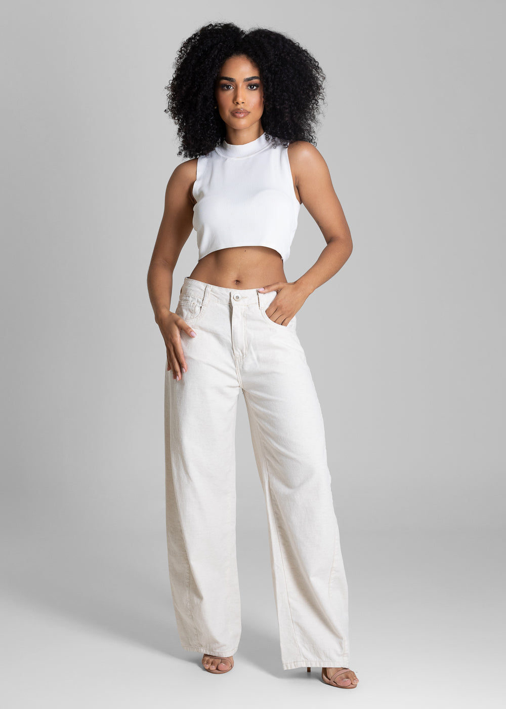 Calça Linho Sawary Balloon - 283199 OFF WHITE