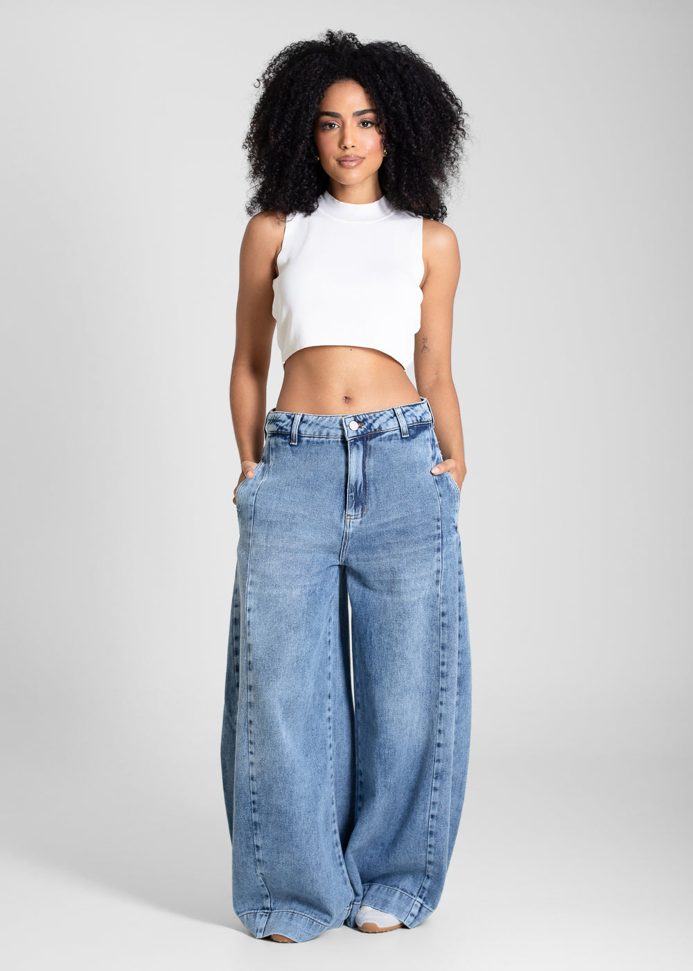 Calça Jeans Sawary Balloon Petit - 283204 AZUL