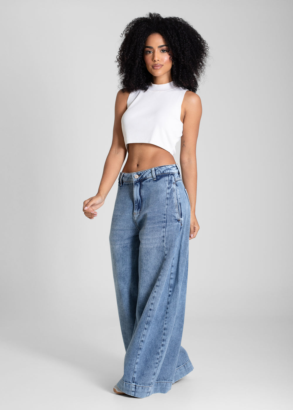 Calça Jeans Sawary Balloon Petit - 283204 AZUL