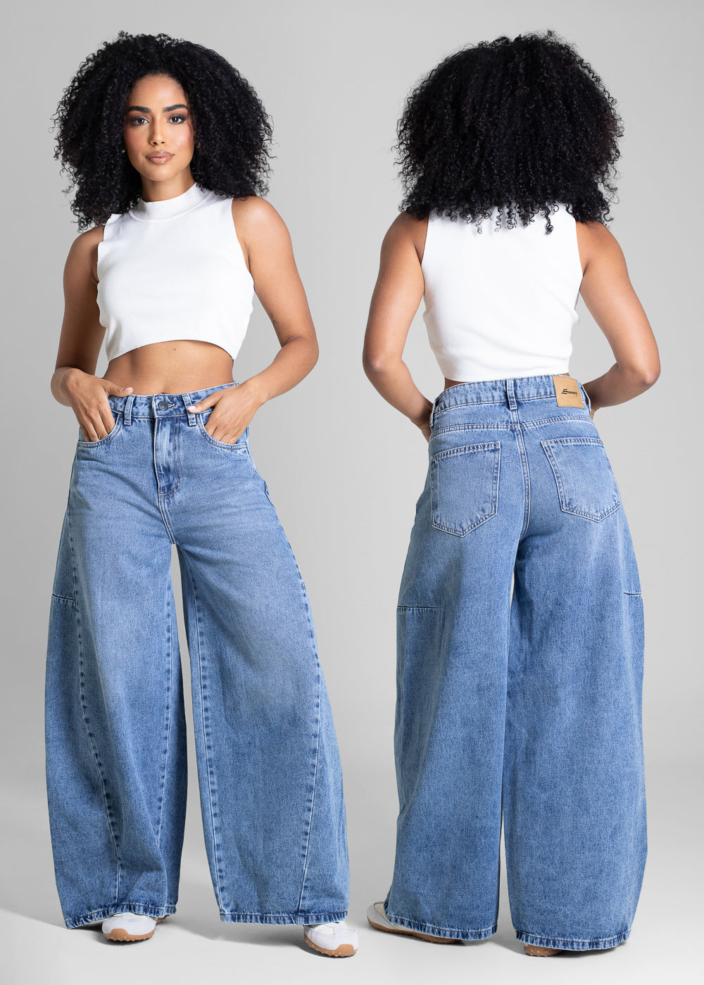 Calça Jeans Sawary Balloon Petit - 283206 AZUL