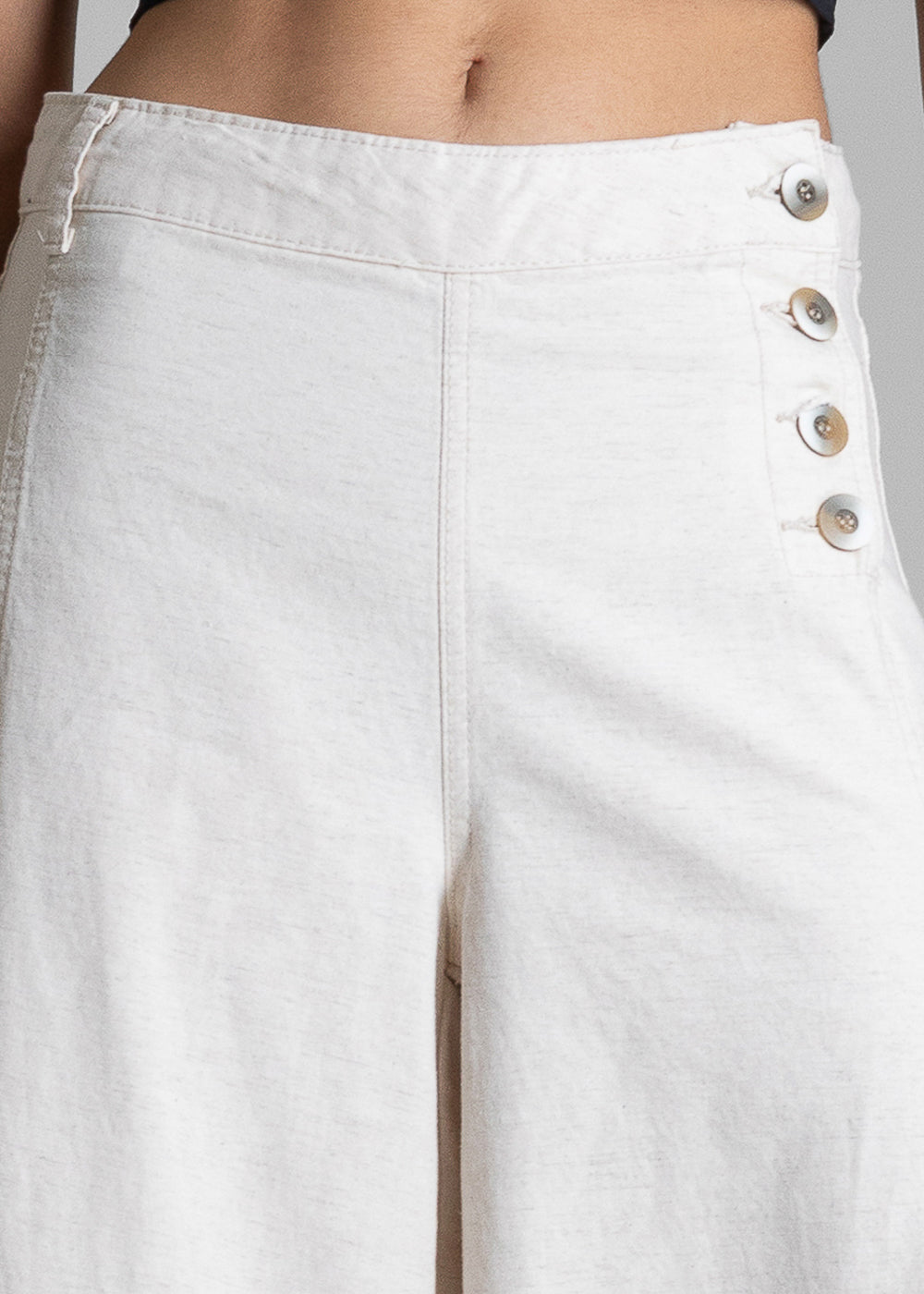 Calça Linho Sawary Super Wide Leg - 283207 OFF WHITE