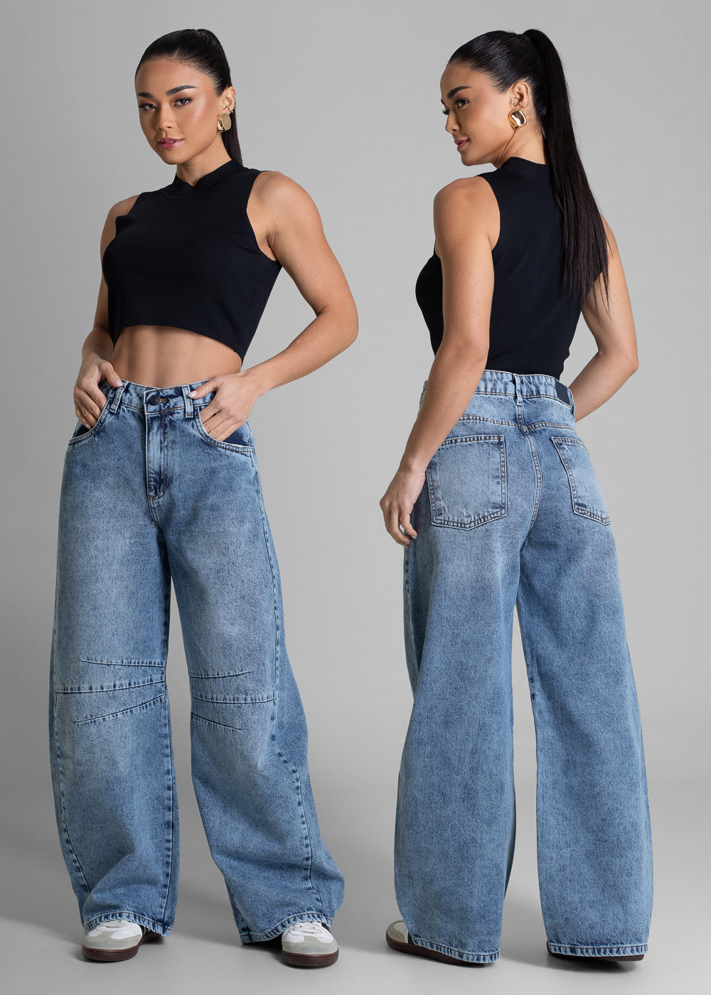 Calça Jeans Sawary Balloon Petit - 283208 AZUL