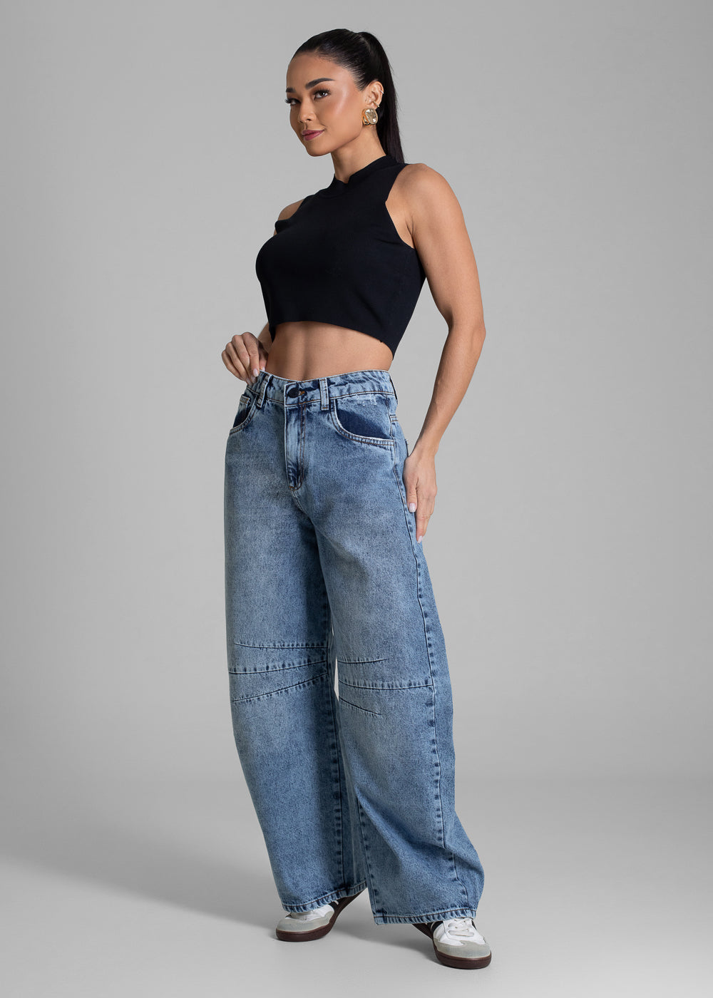 Calça Jeans Sawary Balloon Petit - 283208 AZUL