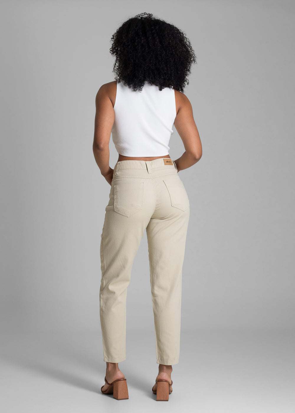 Calça Sarja Sawary Mom - 283210 BEGE