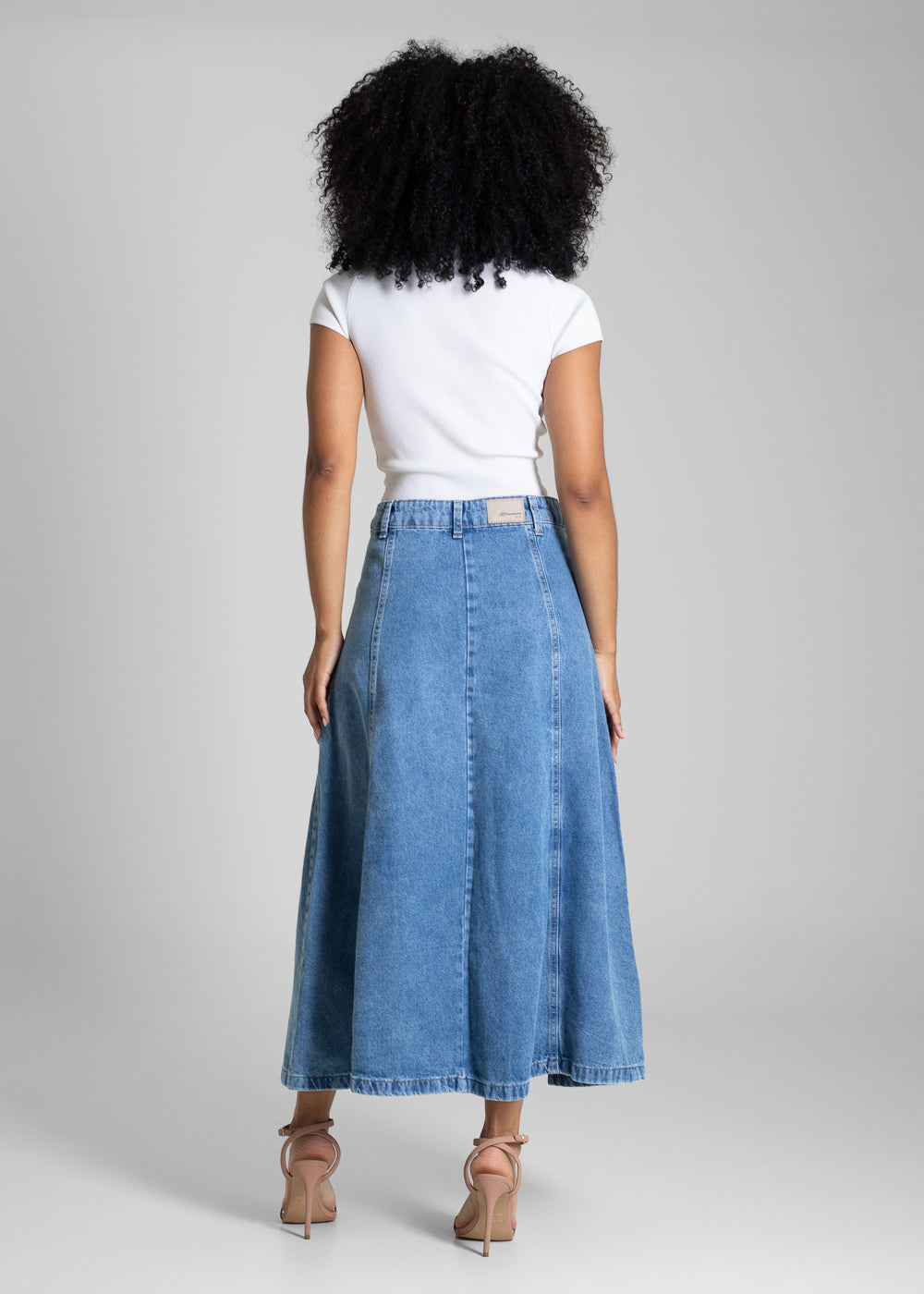 Saia Jeans Sawary Midi - 283216 AZUL