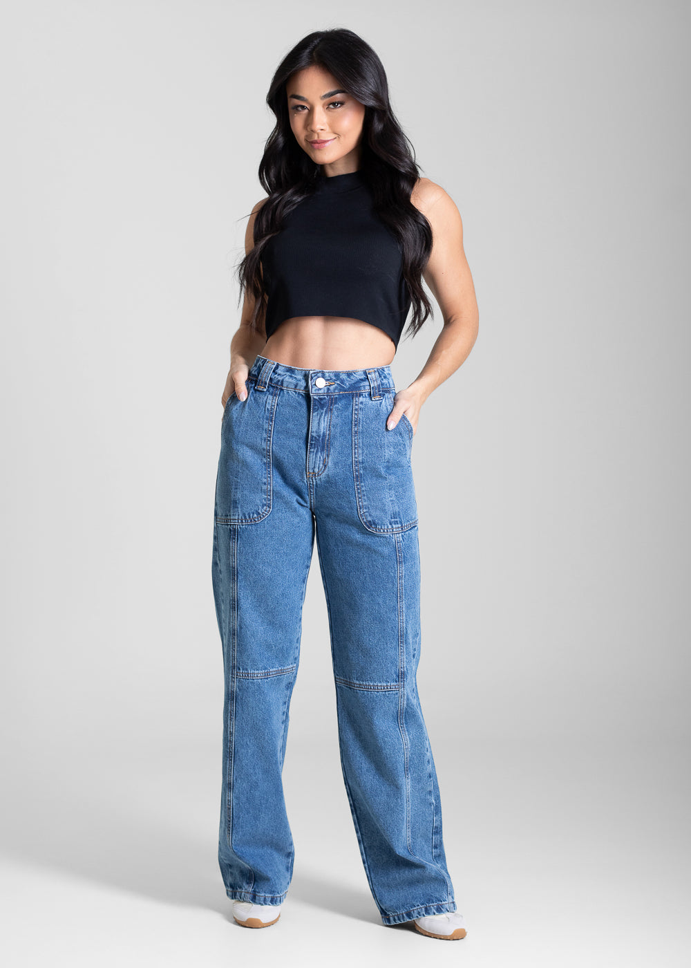 Calça Jeans Sawary Reta Petit - 283229 AZUL