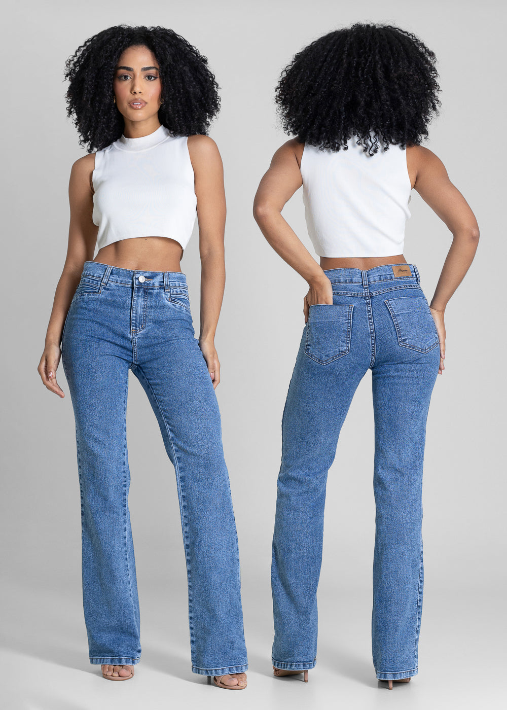 Calça Jeans Sawary Boot Cut - 283249 AZUL