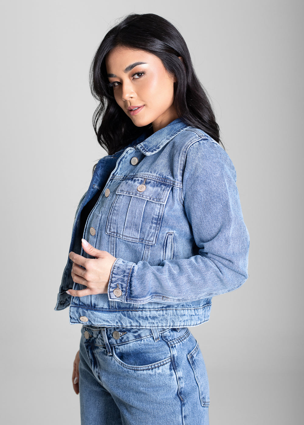 Jaqueta Jeans Sawary - 283251 AZUL