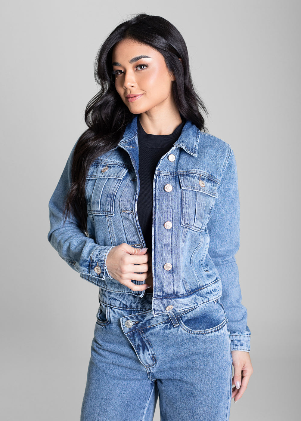 Jaqueta Jeans Sawary - 283251 AZUL