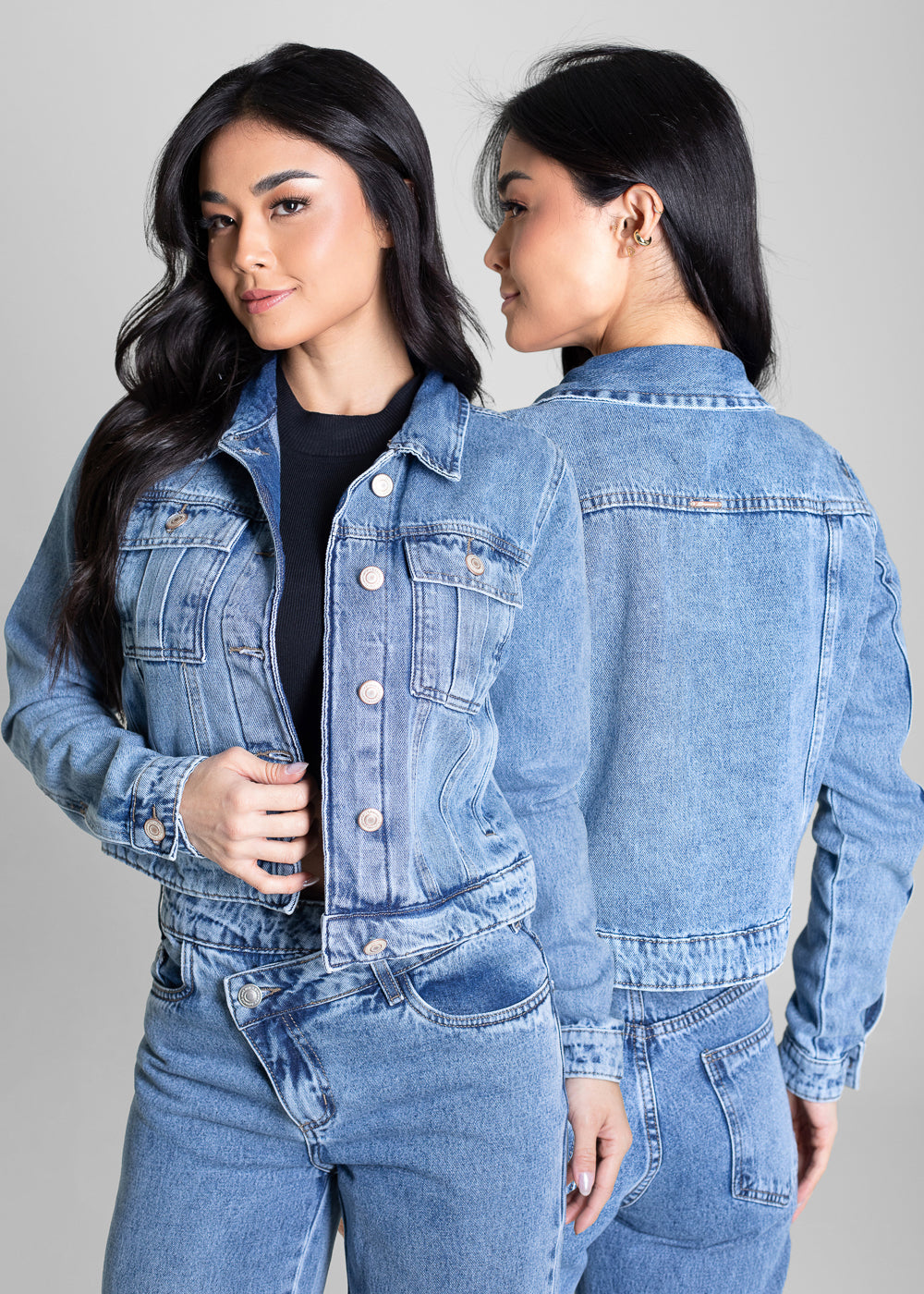 Jaqueta Jeans Sawary - 283251 AZUL