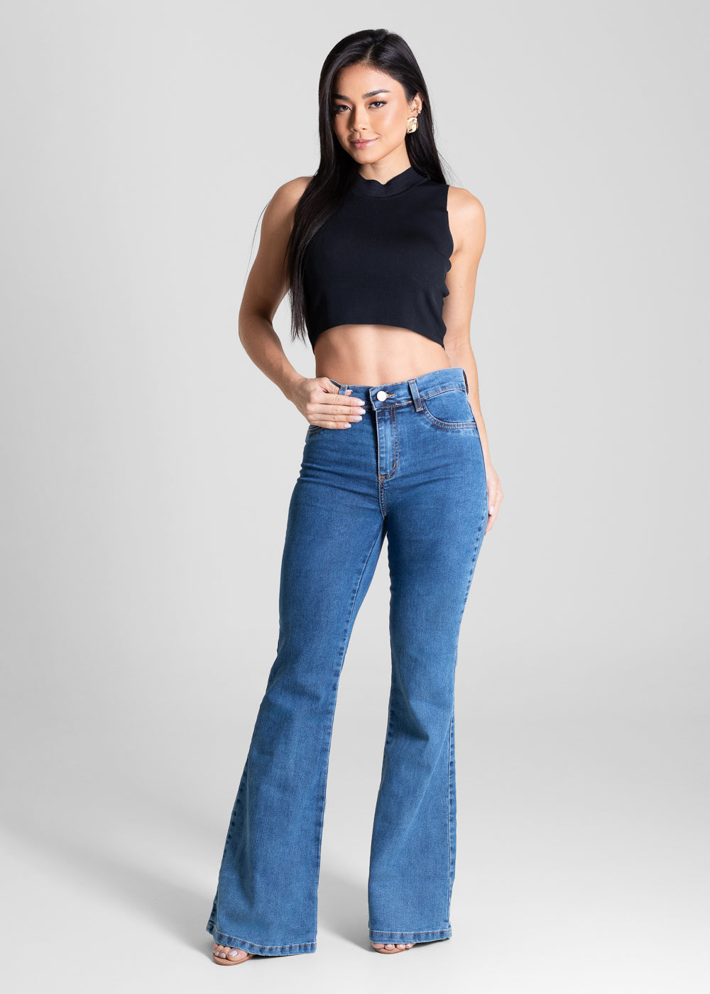 Calça Jeans Sawary Flare - 283253 AZUL