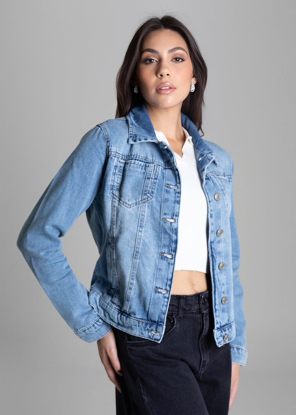Jaqueta Jeans Sawary - 283290 AZUL