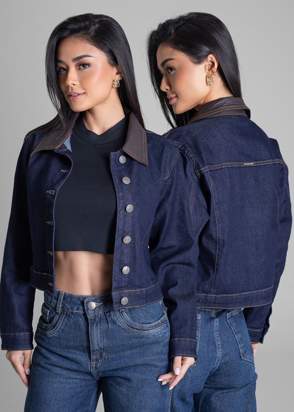 Jaqueta Jeans Sawary - 283296 AZUL