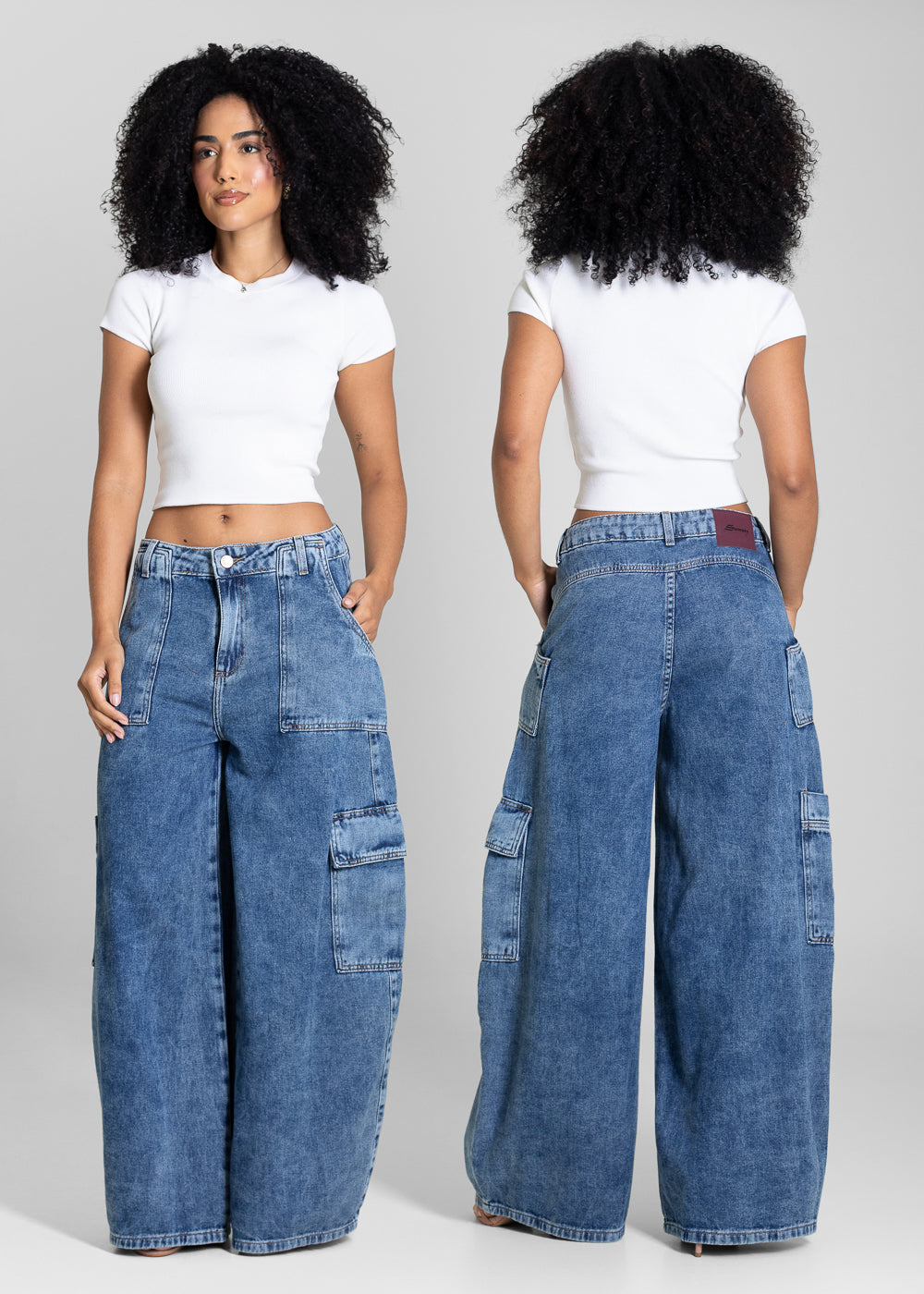 Calça Jeans Sawary Balloon - 283299 AZUL
