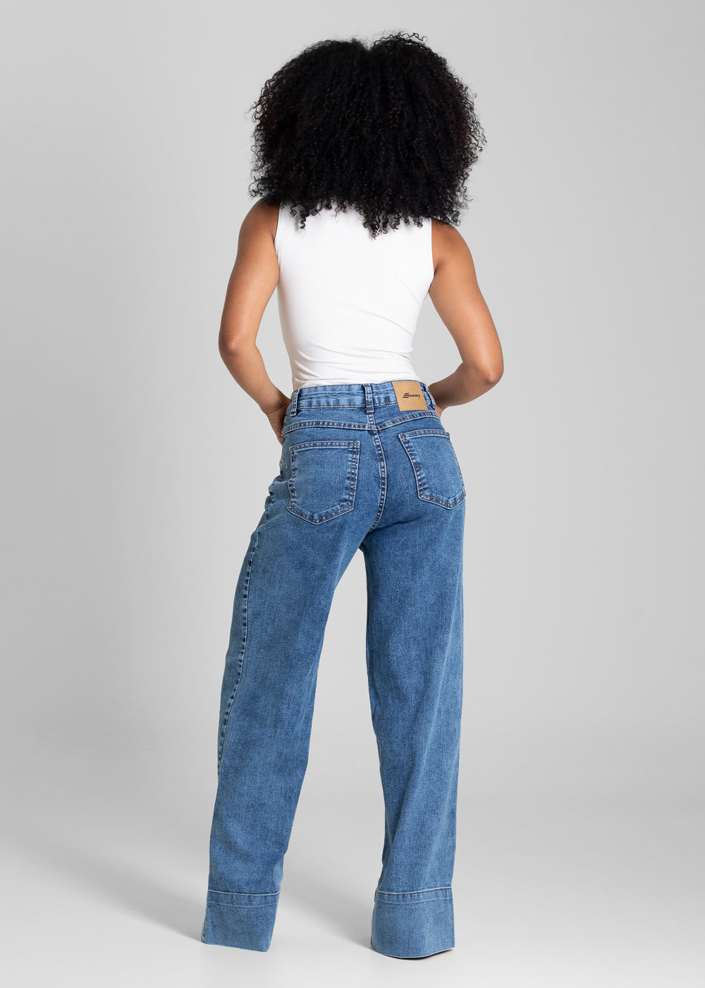 Calça Jeans Sawary Wide Leg - 283301 AZUL
