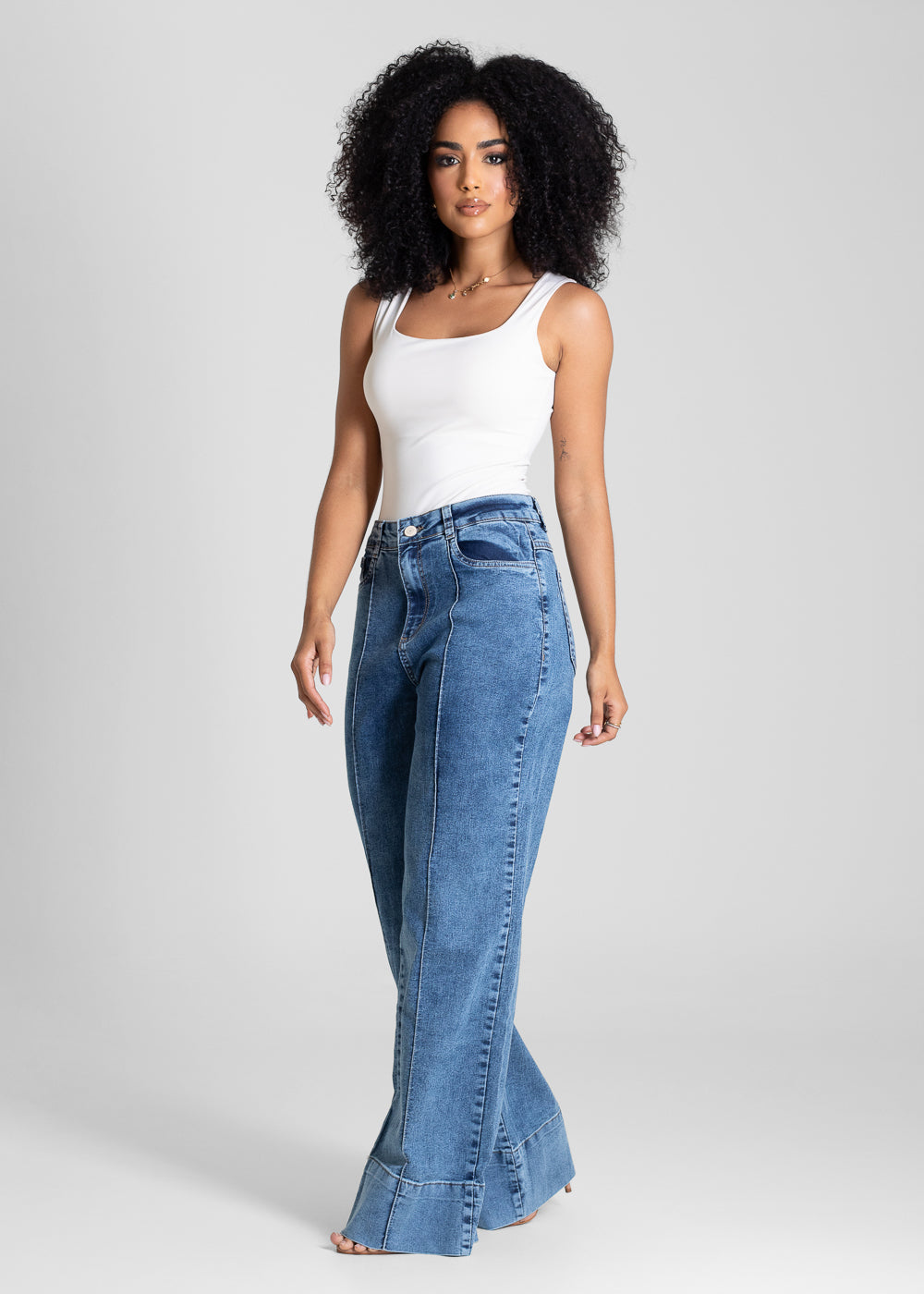 Calça Jeans Sawary Wide Leg - 283301 AZUL