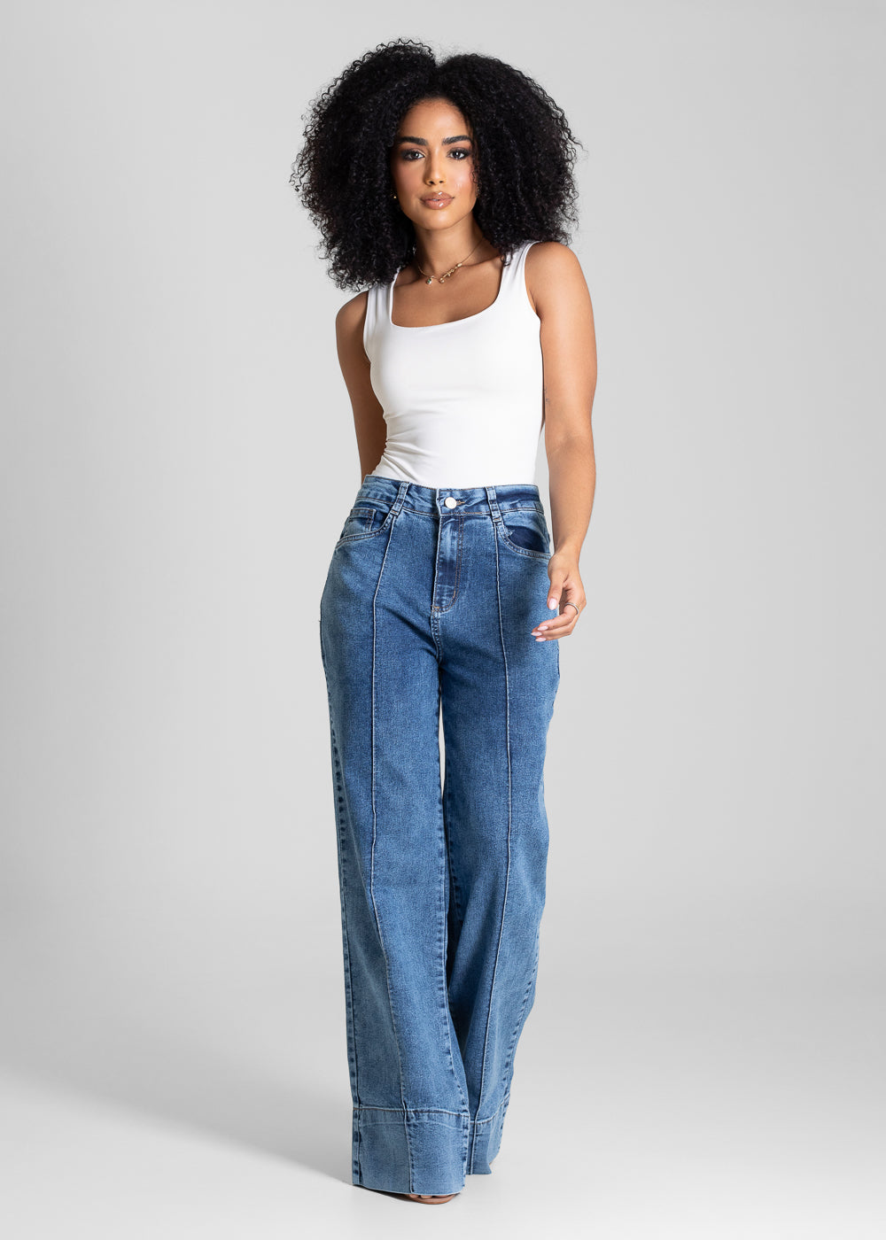 Calça Jeans Sawary Wide Leg - 283301 AZUL