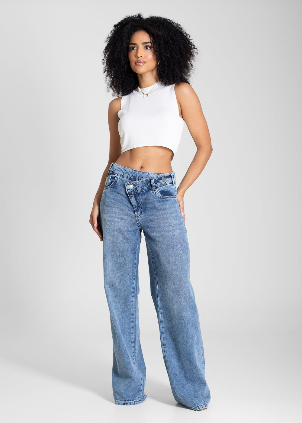 Calça Jeans Sawary Wide Leg - 283304 AZUL
