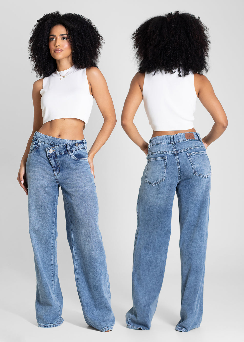 Calça Jeans Sawary Wide Leg - 283304 AZUL