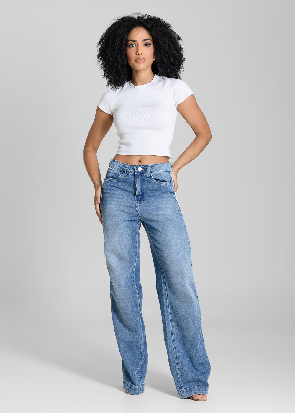 Calça Jeans Sawary Wide Leg - 283314 AZUL