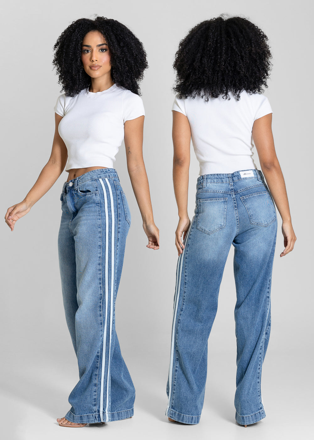 Calça Jeans Sawary Wide Leg - 283314 AZUL
