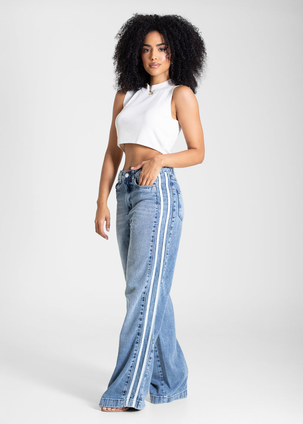 Calça Jeans Sawary Wide Leg - 283315 AZUL