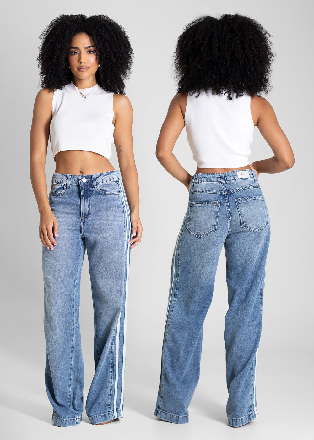 Calça Jeans Sawary Wide Leg - 283315 AZUL
