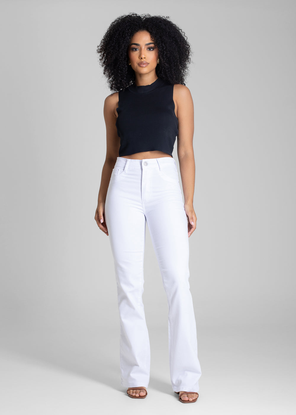 Calça Sarja Sawary Boot Cut - 283321 BRANCO