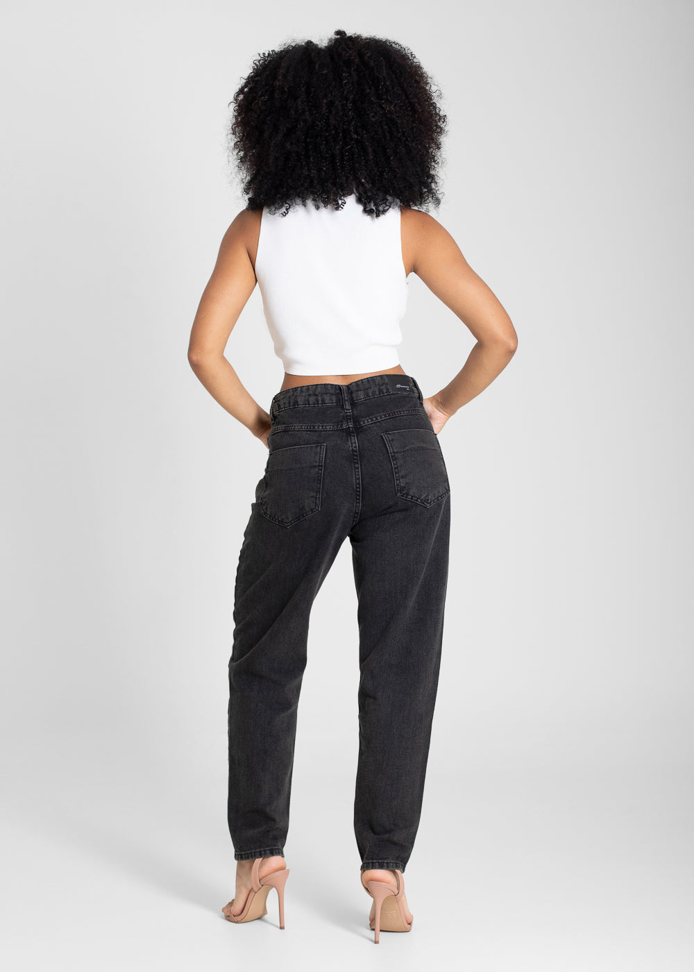 Calça Jeans Sawary Mom - 283322 PRETO
