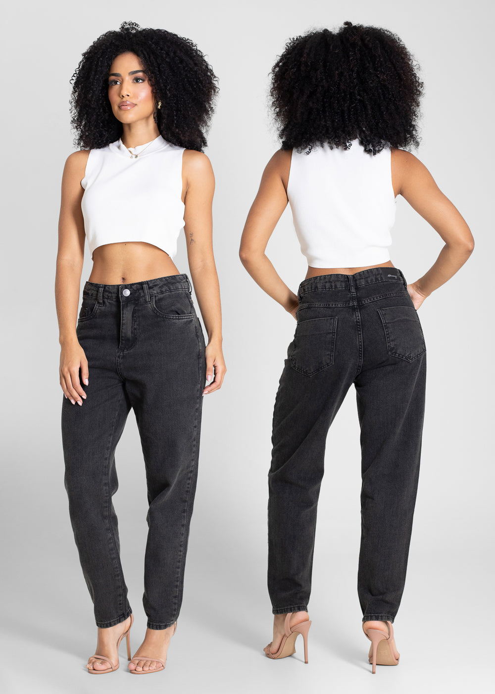 Calça Jeans Sawary Mom - 283322 PRETO